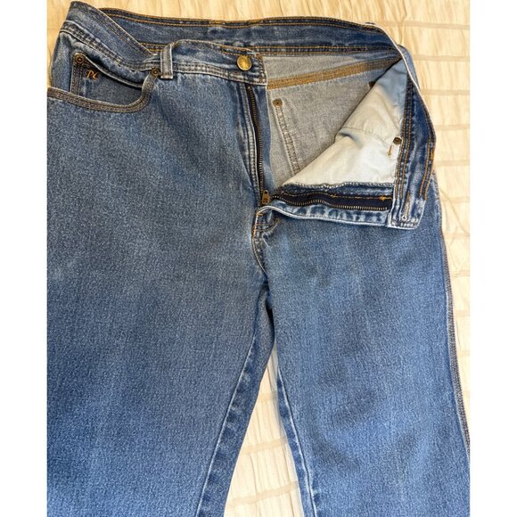 Vintage Private Club Fit Blue Denim Jeans Size 33, Faded Distressed Blue - Picture 7 of 10